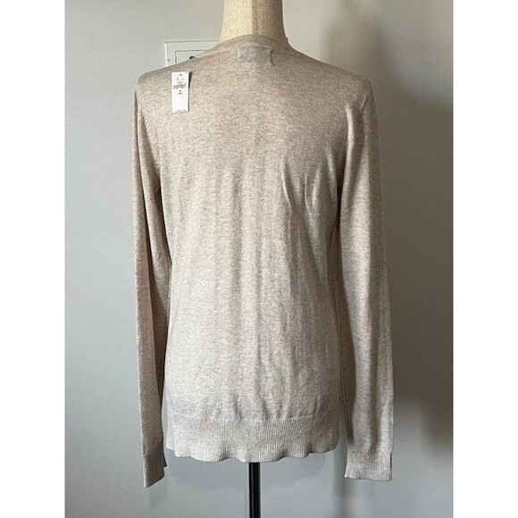 Womens Old Navy Cotton Crewneck Long Sleeve Sweater Size M Tall Cream NWT - Picture 3 of 11